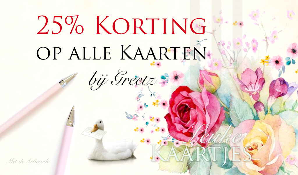 25% Korting op alle Kaarten bij Greetz
