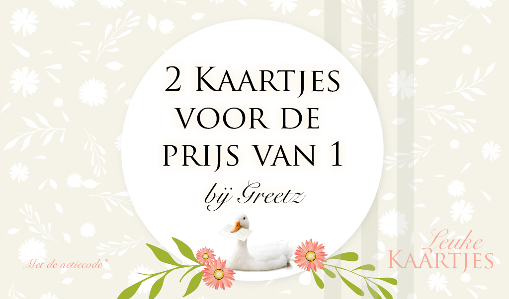 2 Kaartjes voor de prijs van 1 bij Greetz